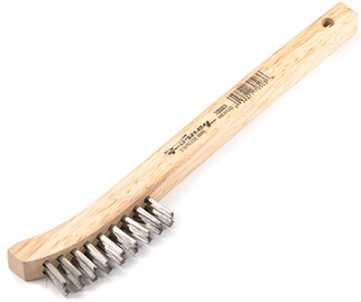 Forney industries SS Wire Brush w/ Wood Handle - 70503