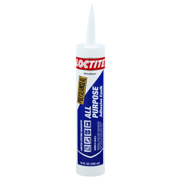 Loc-Tite 10oz Crt Wht Adhesv Caulk 0903856