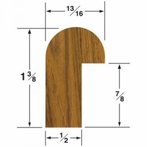 Whitecap 5Ft Teak Edge Molding - 60835