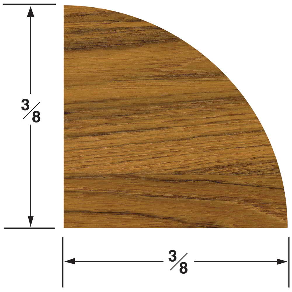 Whitecap 5ft Teak Quarter Round Moulding, 3/8in - 60851