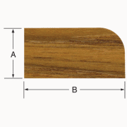 Whitecap 5ft Smal Teak Stop Molding - 60854