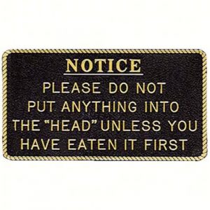 Bernard Engraving Plaque - Dont Put in Head FP-007