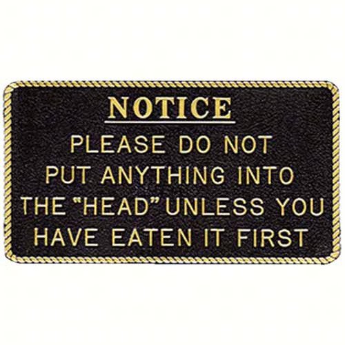 Bernard Engraving Plaque - Dont Put in Head FP-007