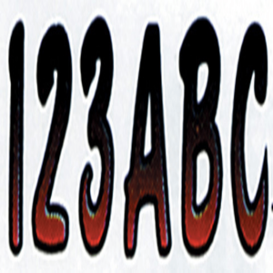Hardline Red/Blk 3in Lttr/Nmbr Set REBKG200