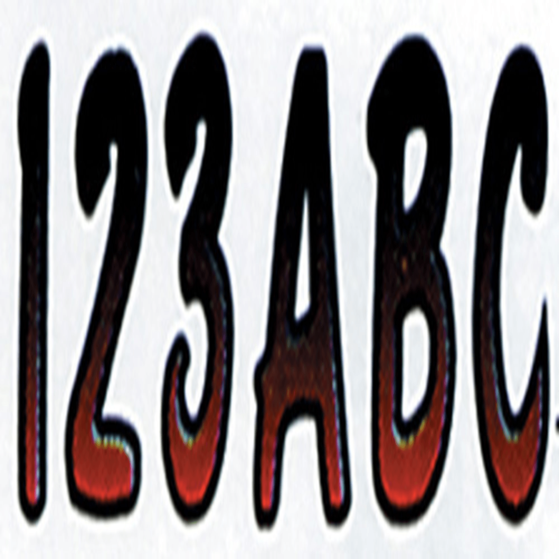 Hardline Red/Blk 3in Lttr/Nmbr Set REBKG200