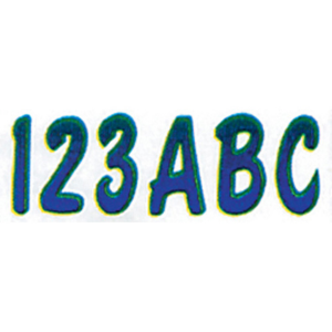 Hardline Pur/Tea 3in Lttr/Nmbr Set PUTEG200