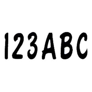 Hardline Blk 3in Letter/Number Set BLK200EC