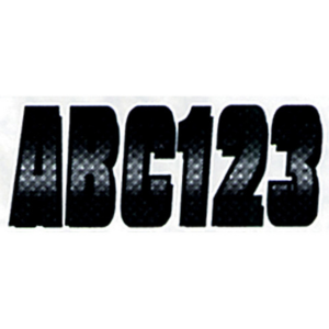 Hardline Chr/Blk Crbn Fbr Ltr/Nmbr CHBKG300