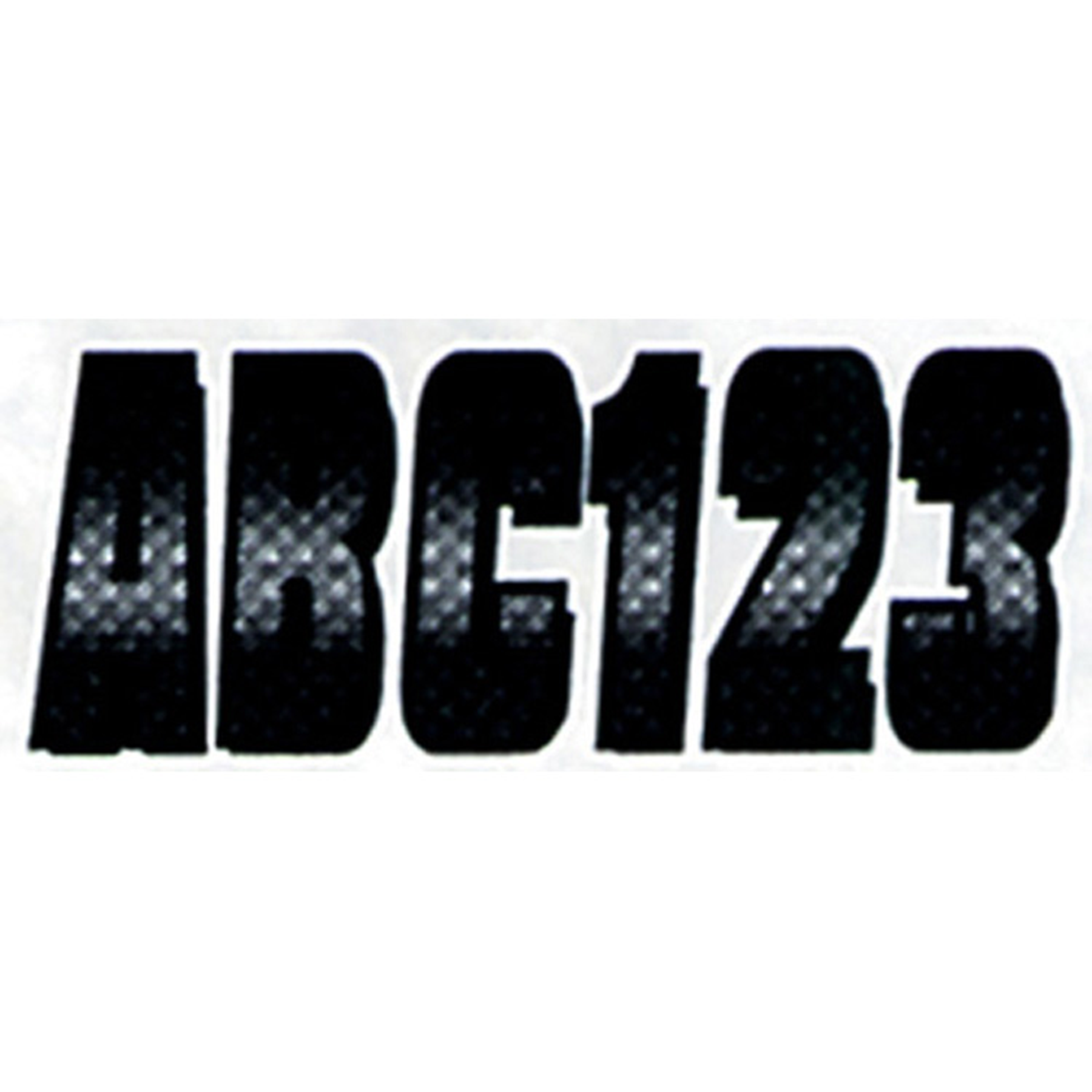 Hardline Chr/Blk Crbn Fbr Ltr/Nmbr CHBKG300