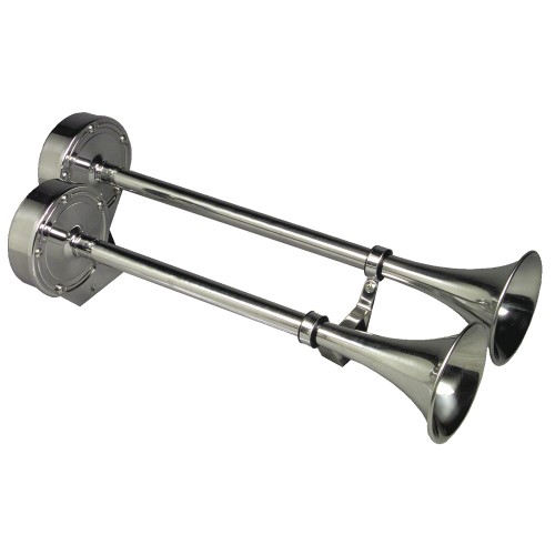 Schmitt Marine 24V SS Dual Trumpet Horn - 12428