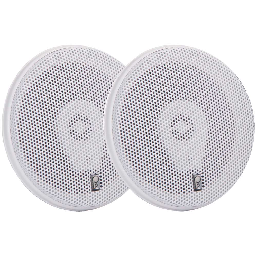 Poly Planar White 6in 3-Way Titanium Series Speakers, Pair - MA8506-W