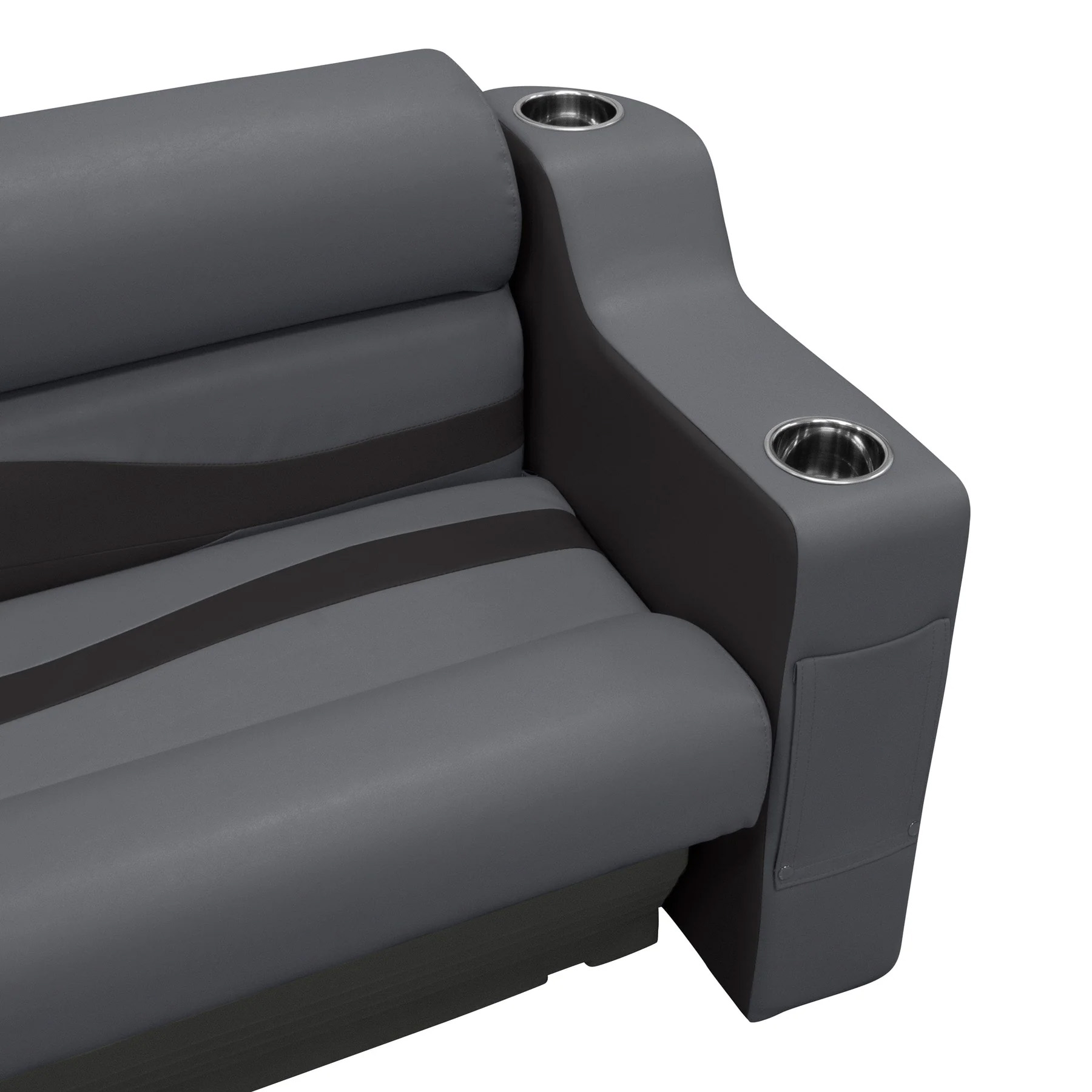 Wise 3009 Premier Pontoon Arm Rest - Left Radius | Color — Slate • Dark Neutral - Image 2