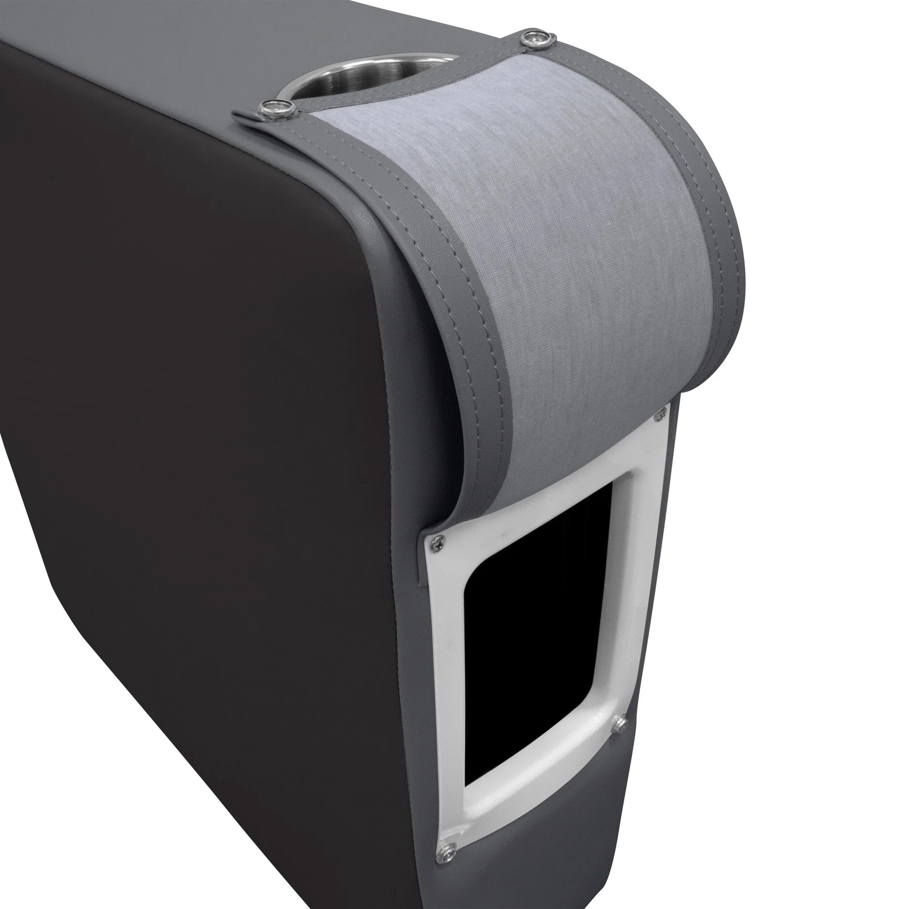 Wise 3009 Premier Pontoon Arm Rest - Left Radius | Color — Slate • Dark Neutral - Image 4