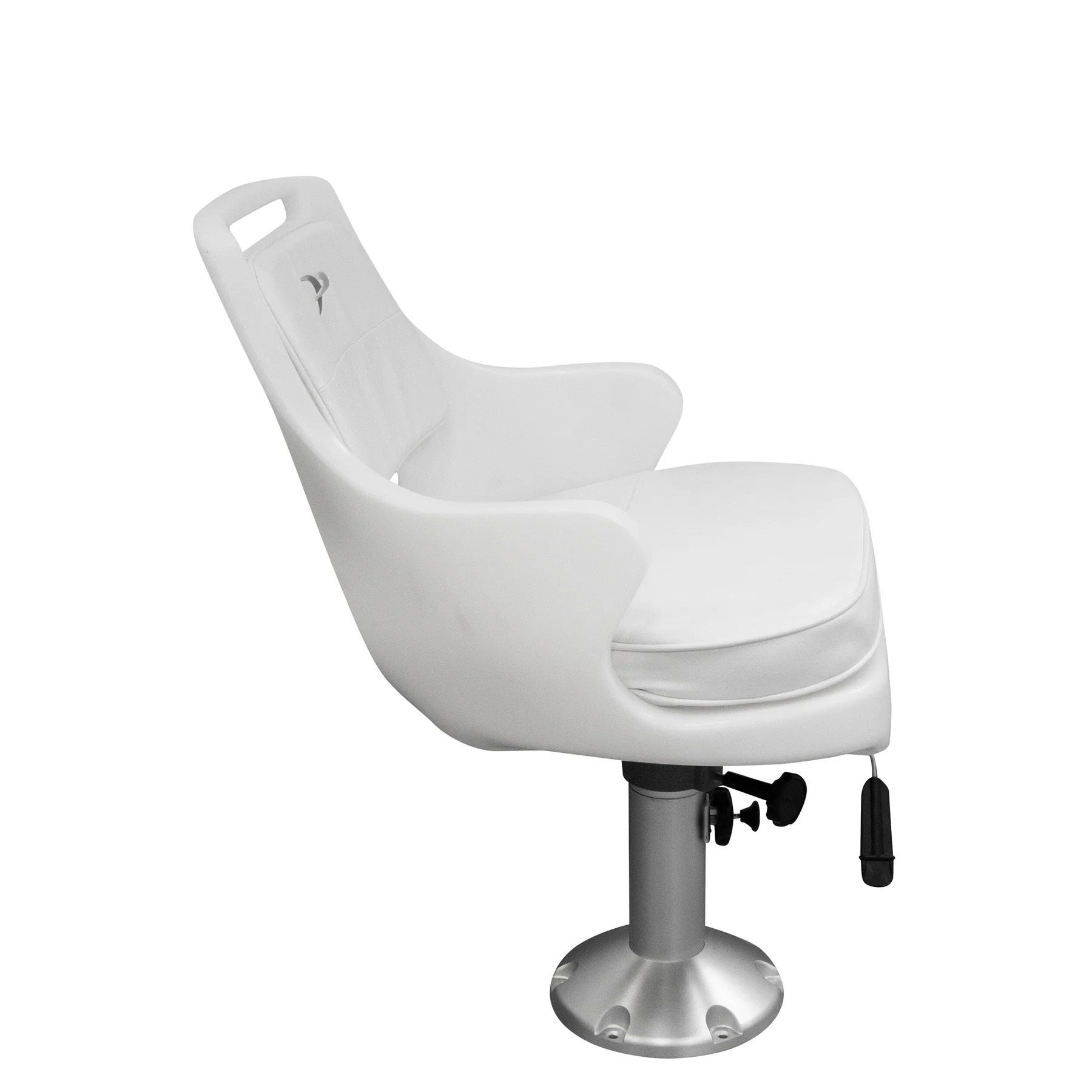 Wise 8WD015-6-710 Standard Pilot Chair & Cushions w/ Adjustable Pedestal & Seat Slide Mount | Color — White - Image 3
