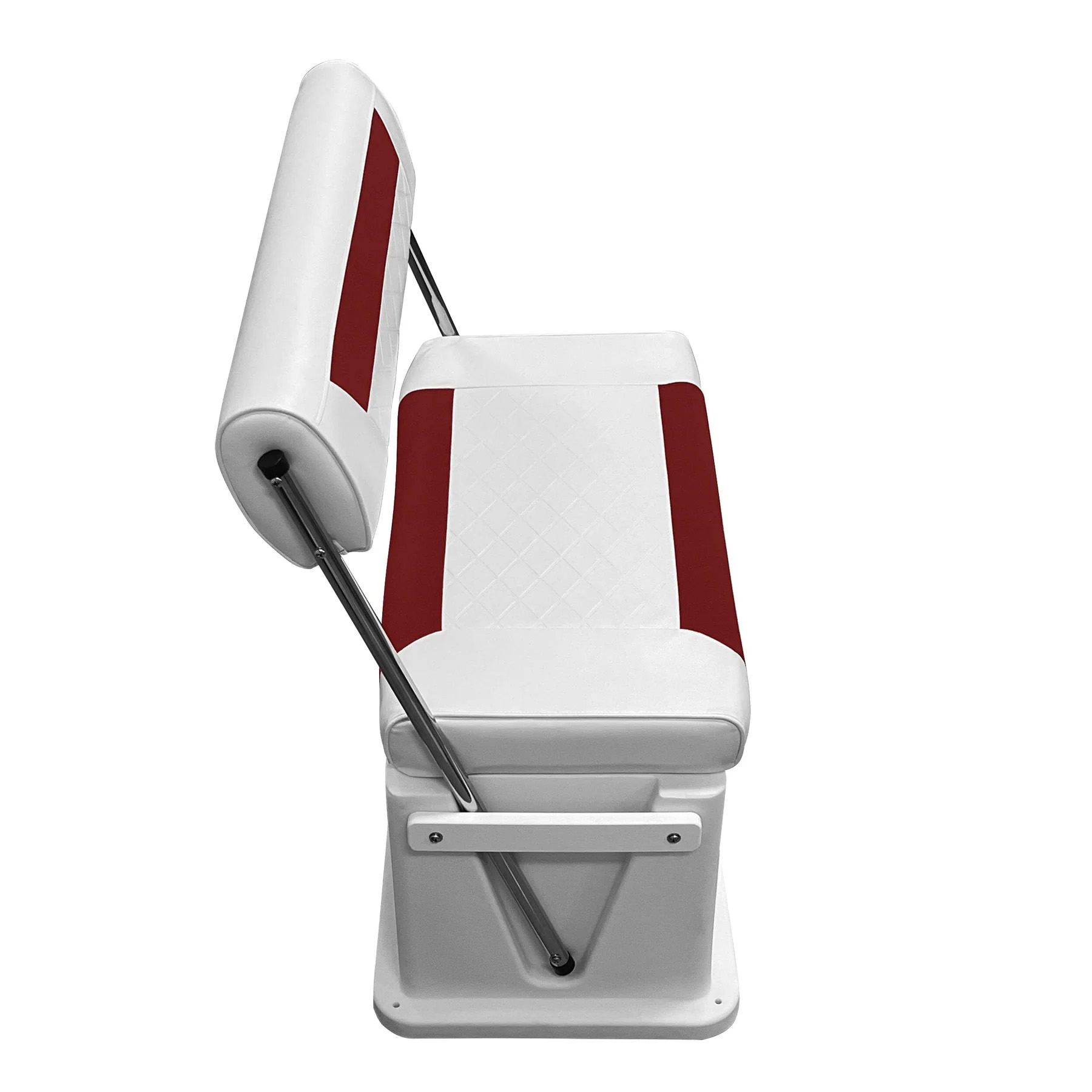 Wise 8WD437 Premium Swingback 62 Qt Cooler Seat | Color — White • Crimson Red - Image 3