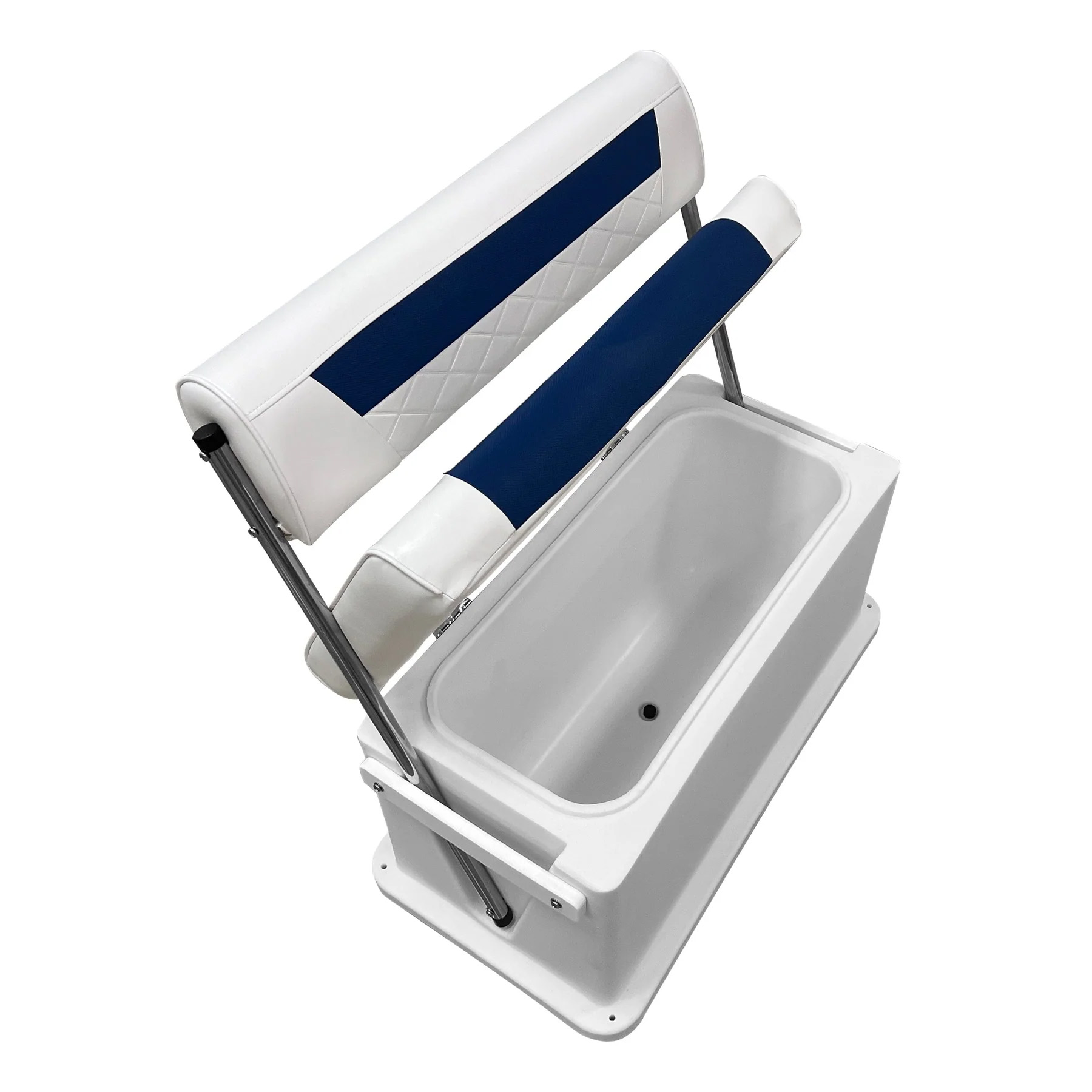 Wise 8WD437 Premium Swingback 62 Qt Cooler Seat | Color — White • Mariner Blue - Image 4