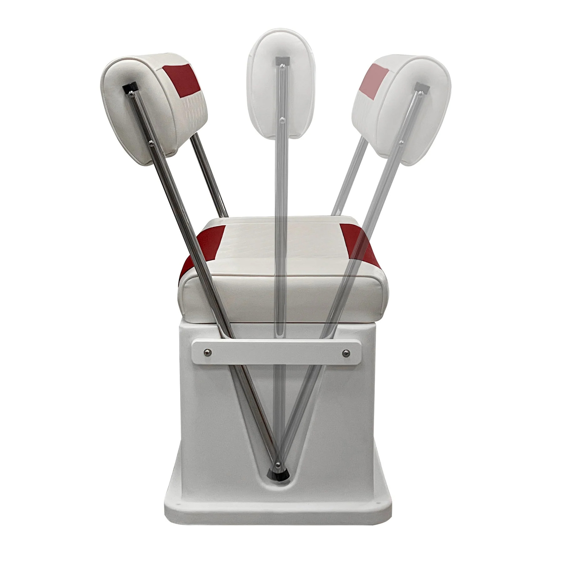 Wise 8WD437 Premium Swingback 62 Qt Cooler Seat | Color — White • Crimson Red - Image 5