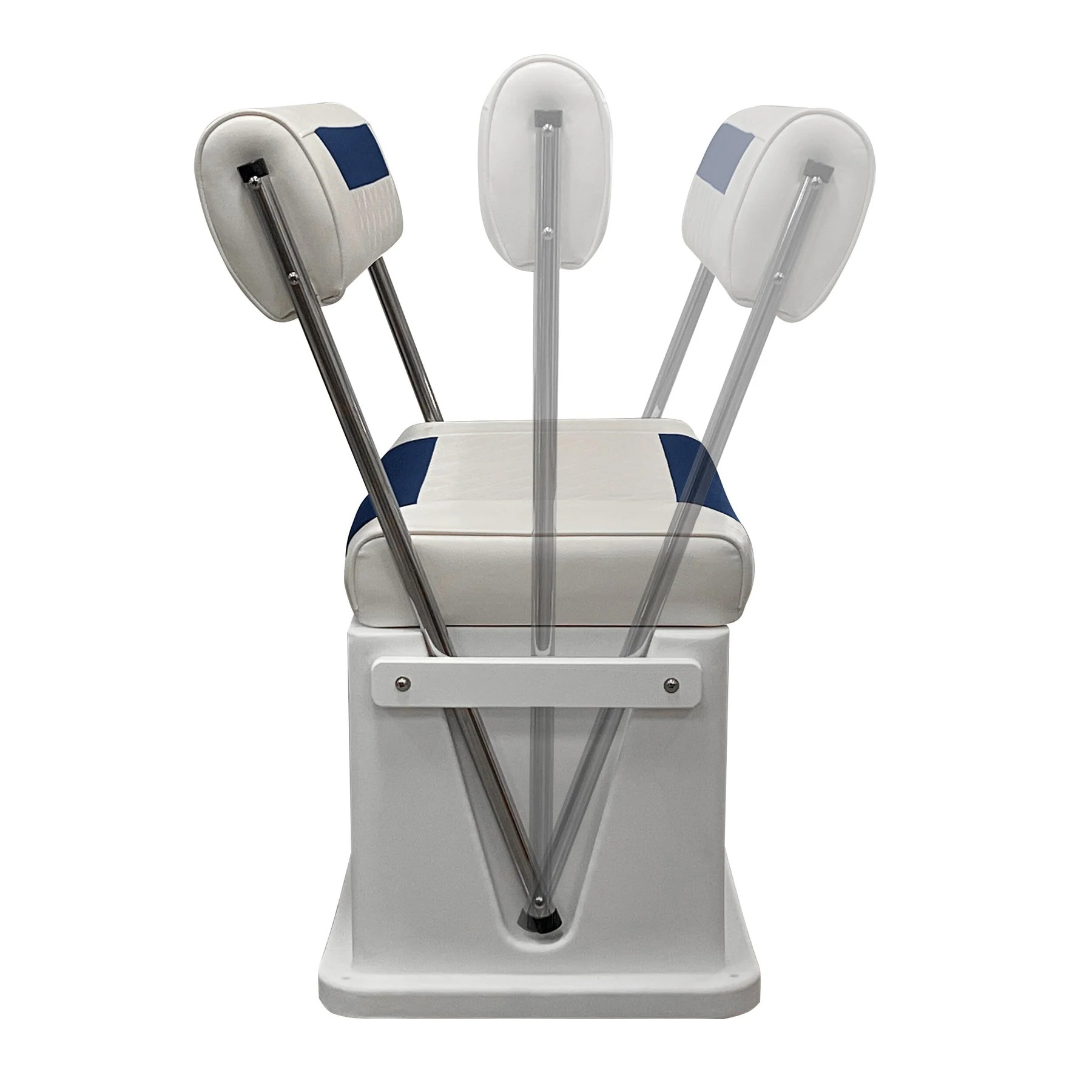 Wise 8WD437 Premium Swingback 62 Qt Cooler Seat | Color — White • Mariner Blue - Image 5