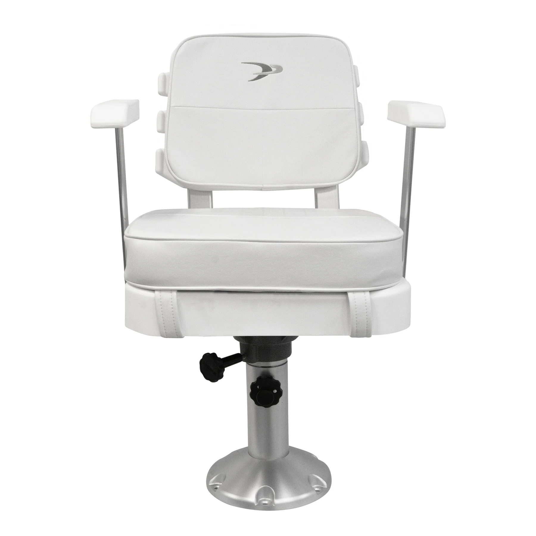 Wise 8WD562-7-710 Ladderback Helm & Cushions w/ Adjustable Pedestal & Spider Mount | Color — White - Image 2