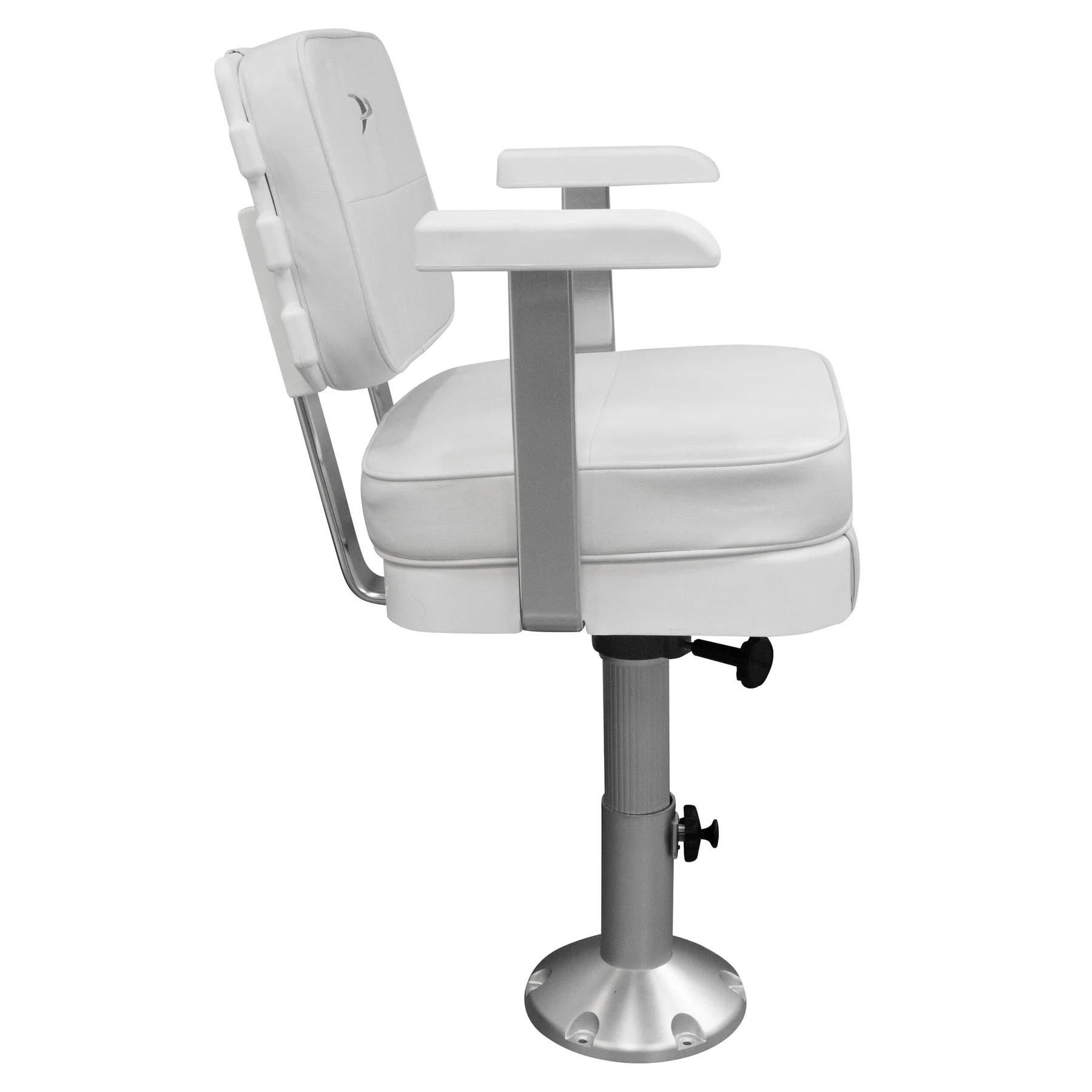 Wise 8WD562-7-710 Ladderback Helm & Cushions w/ Adjustable Pedestal & Spider Mount | Color — White - Image 4