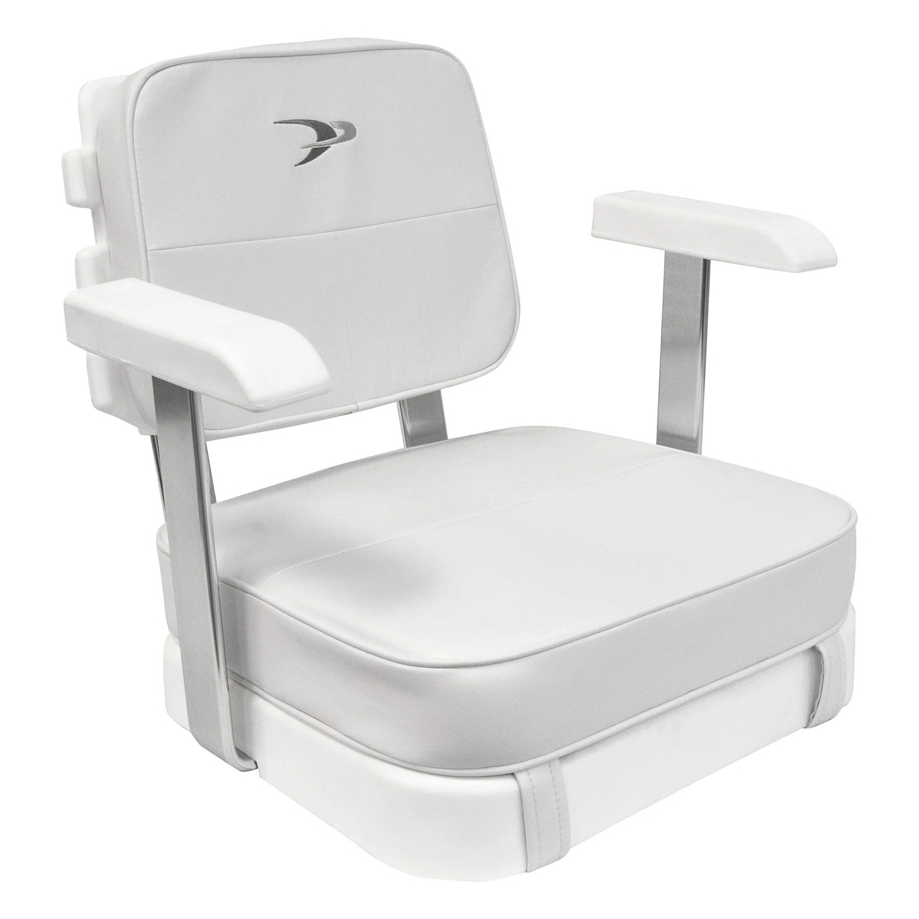 Wise 8WD562 Ladderback Helm Chair w Molded Armrests White