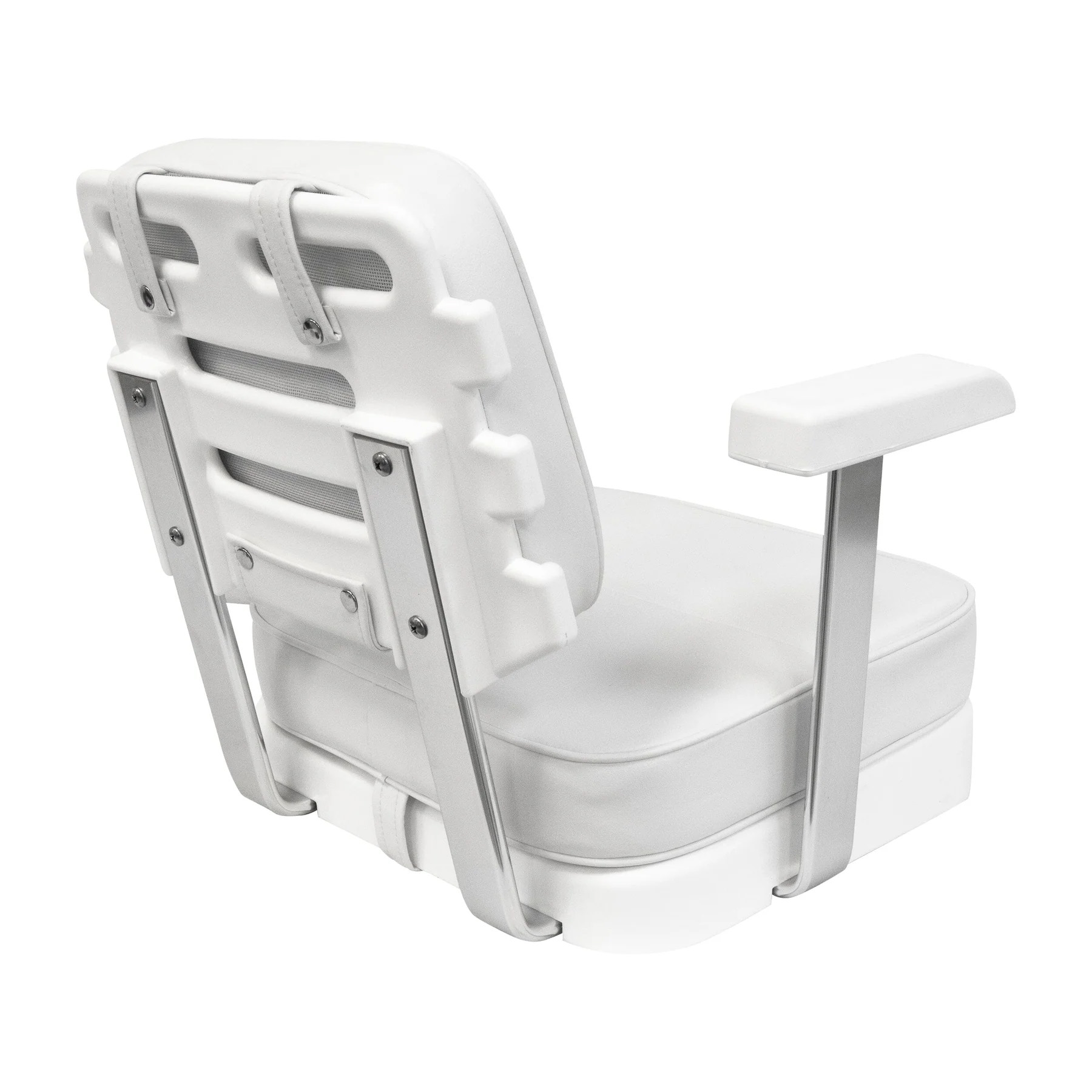 Wise 8WD562 Ladderback Helm Chair w Molded Armrests White