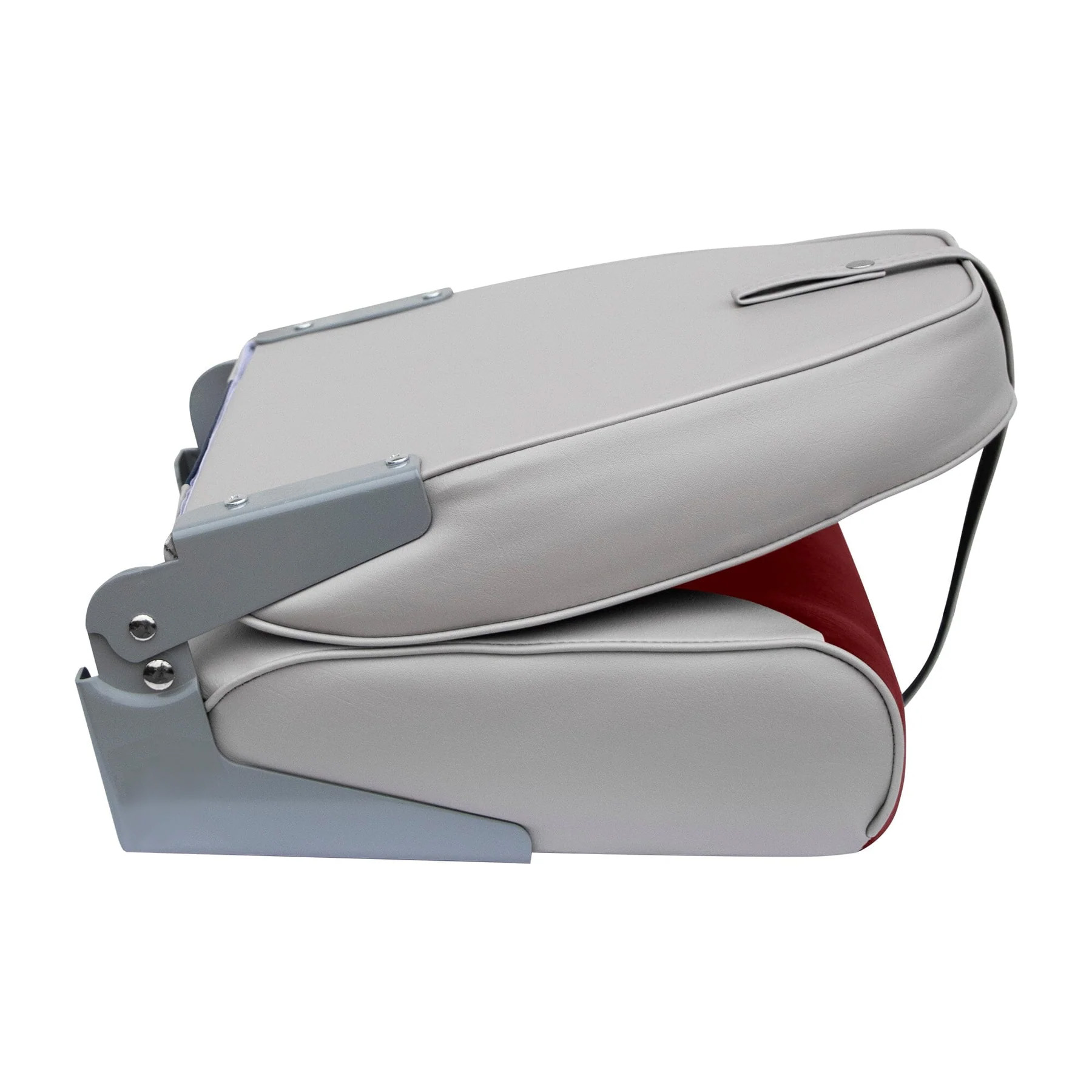Wise 8WD588PLS Traditional High Back Fishing Seat | Color — Grey • Red - Image 2