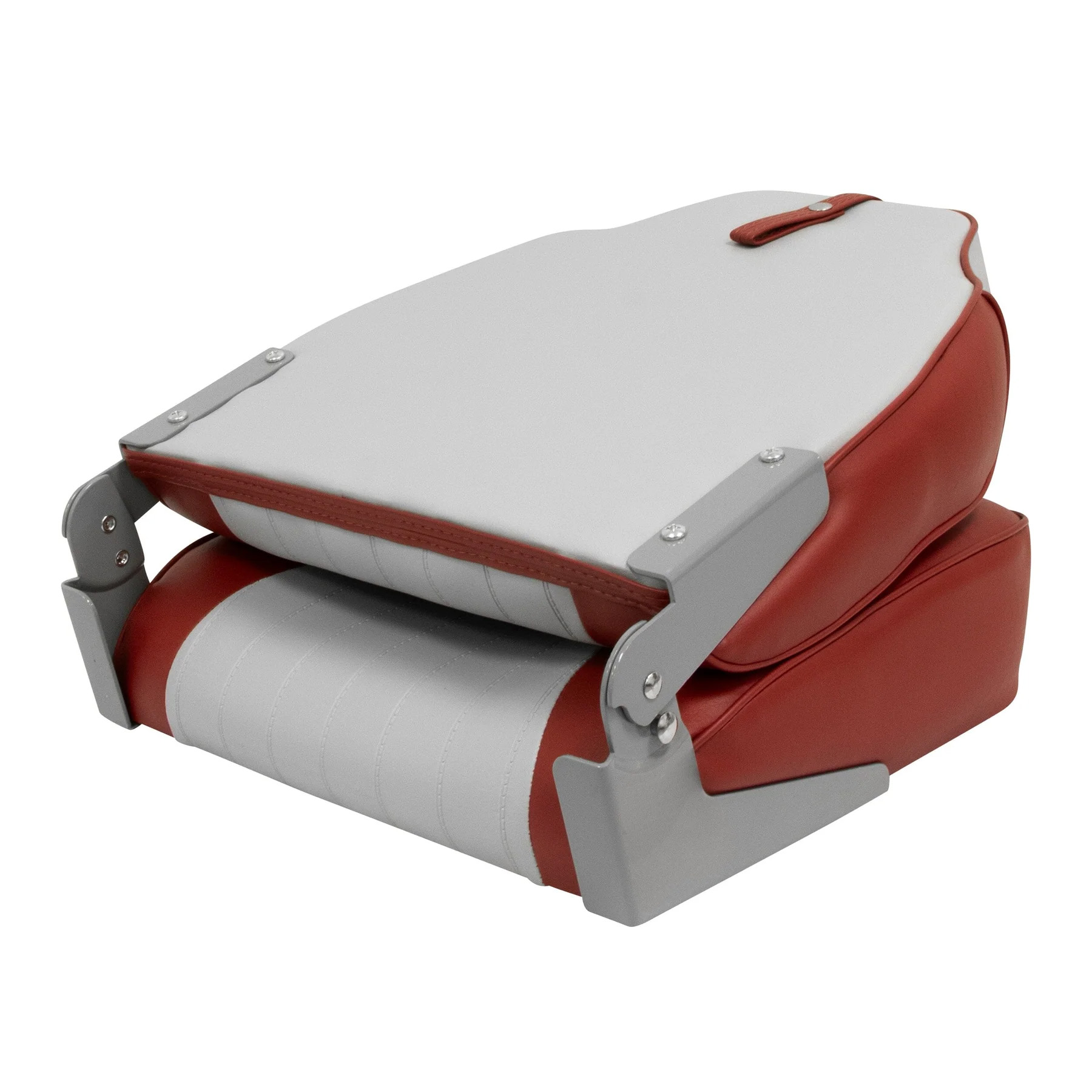 Wise 8WD640PLS Lund Style High Back Fishing Seat | Color — Grey • Red - Image 6