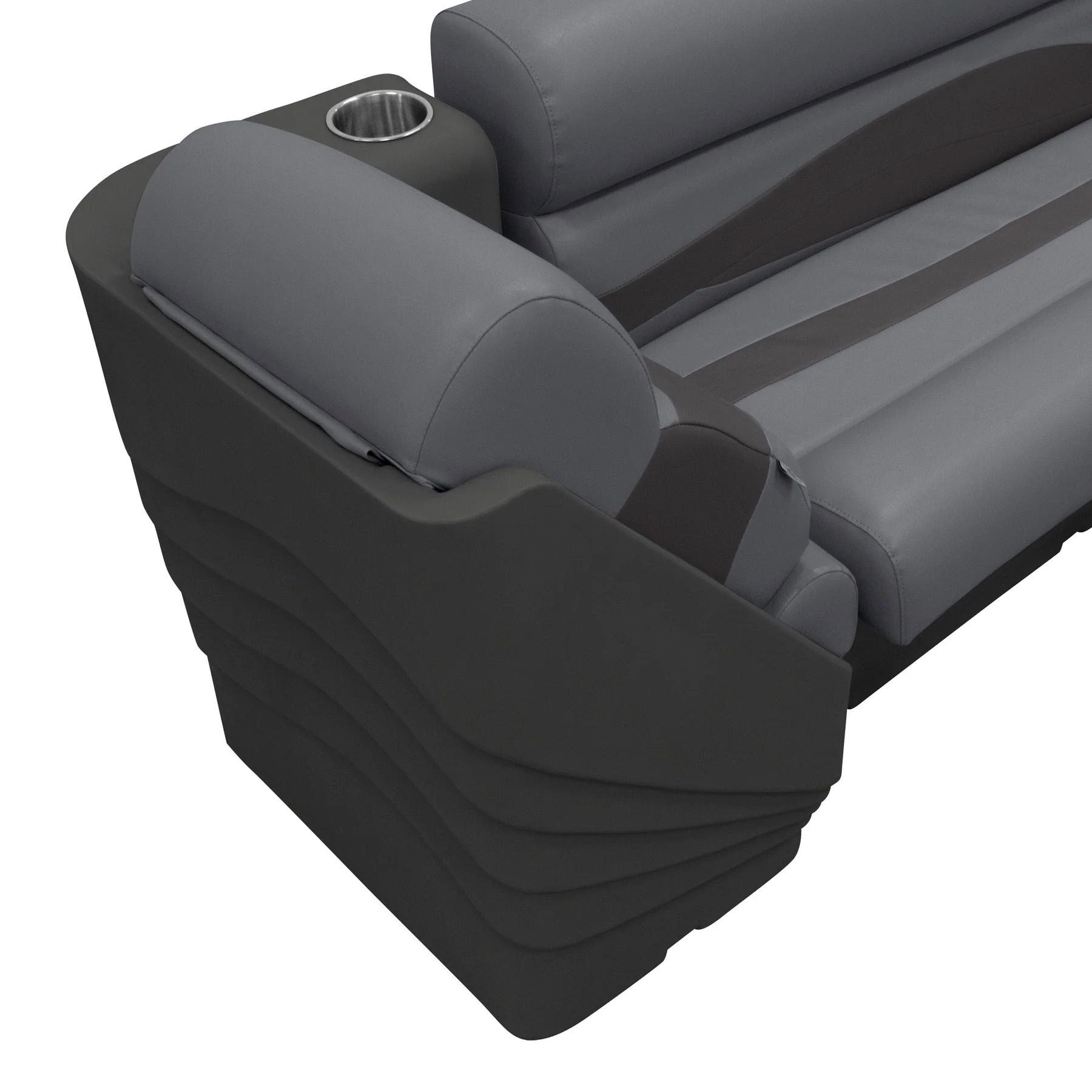 Wise BM13006R Premier Pontoon Lean Back Recliner - Right | Color — Slate • Dark Neutral - Image 2