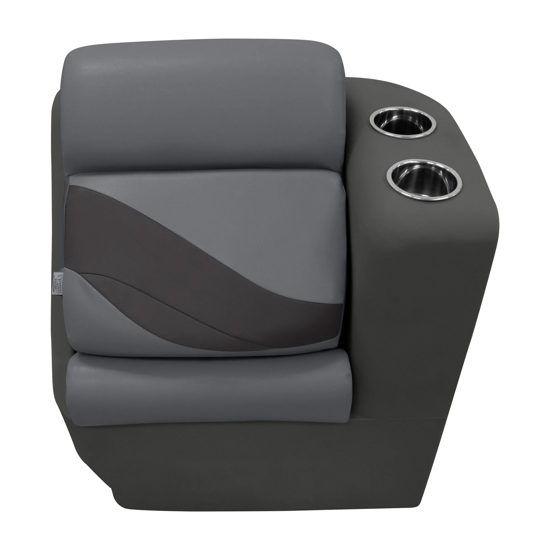 Wise BM13006R Premier Pontoon Lean Back Recliner - Right | Color — Slate • Dark Neutral - Image 3