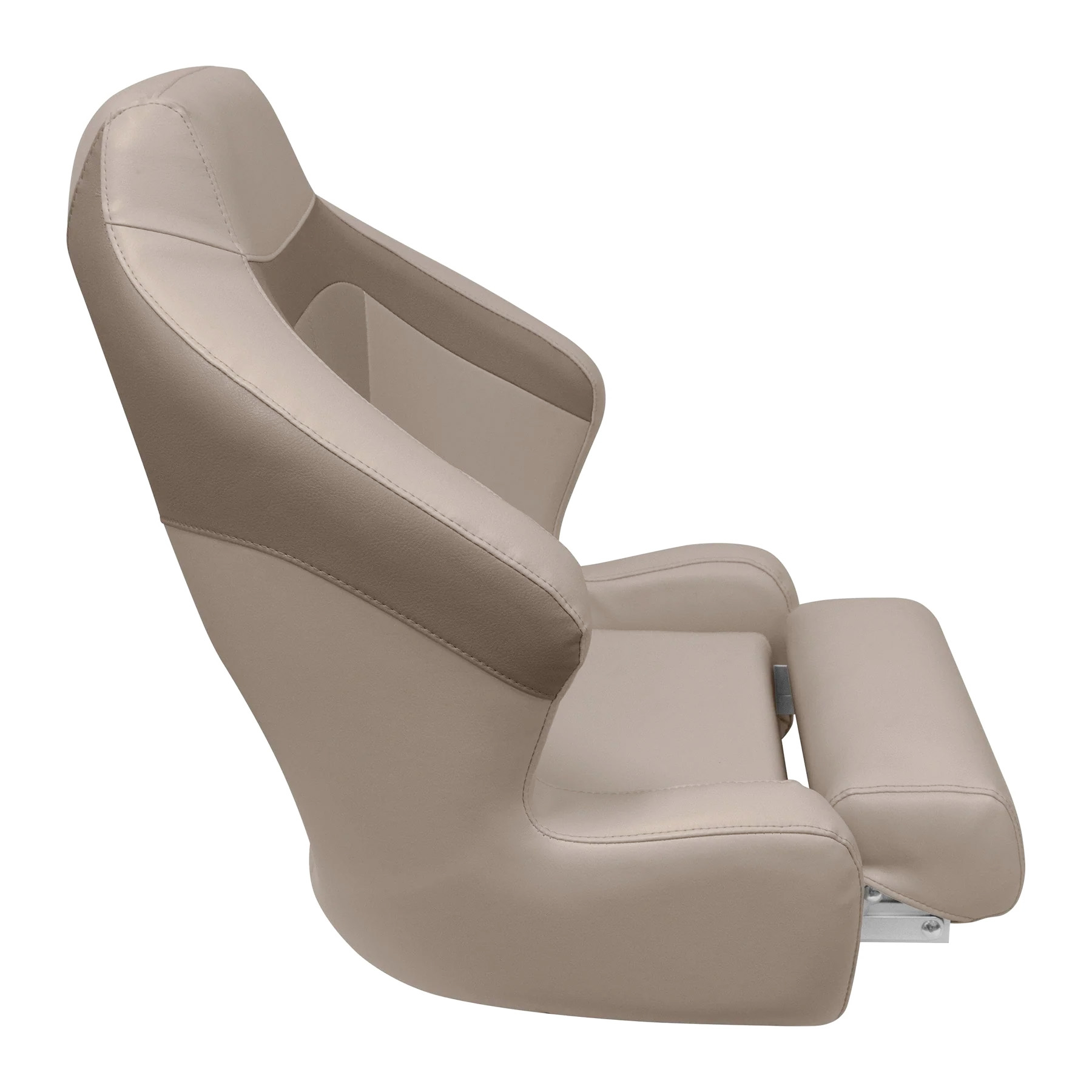 Wise BM3338 Premier Pontoon XL Bucket Seat w/ Flip Up Bolster | Color — Mocha Java • Mushroom • Café - Image 3