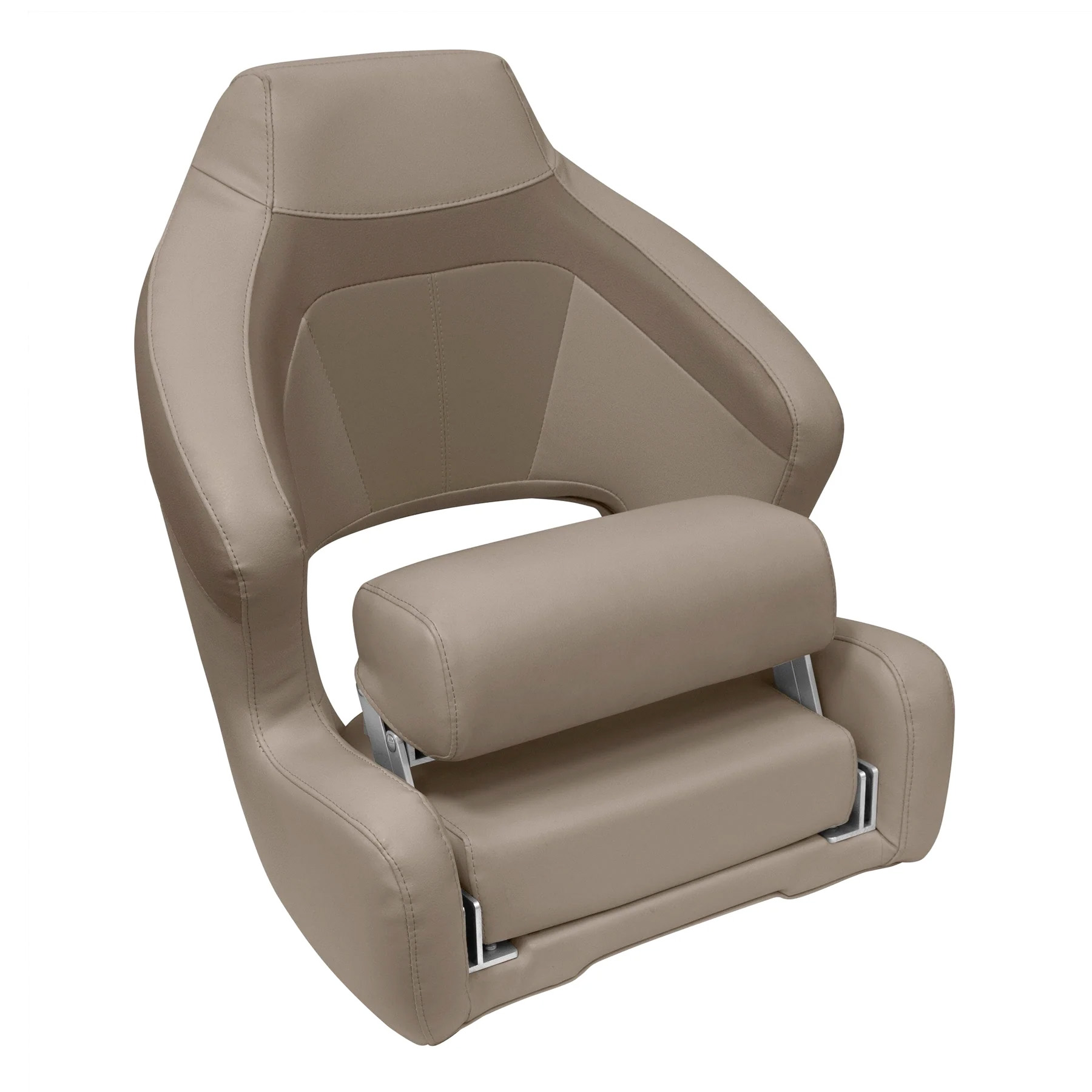 Wise BM3338 Premier Pontoon XL Bucket Seat w/ Flip Up Bolster | Color — Mocha Java • Mushroom • Café - Image 5