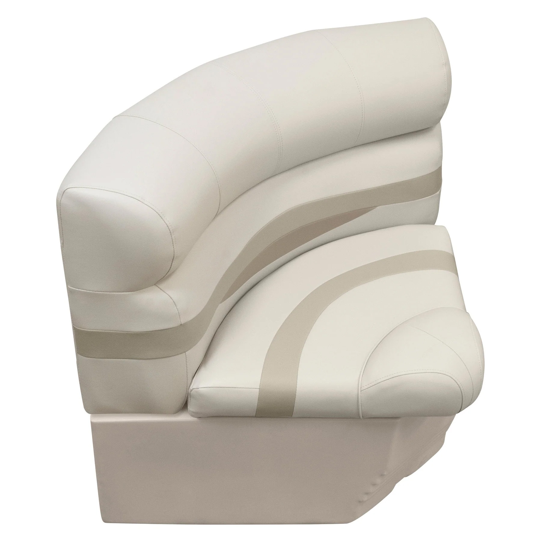 Wise Premier Pontoon 28" Radius Corner - Cushion & Base Set | Color — Stone • Mocha Java • Khaki - Image 4