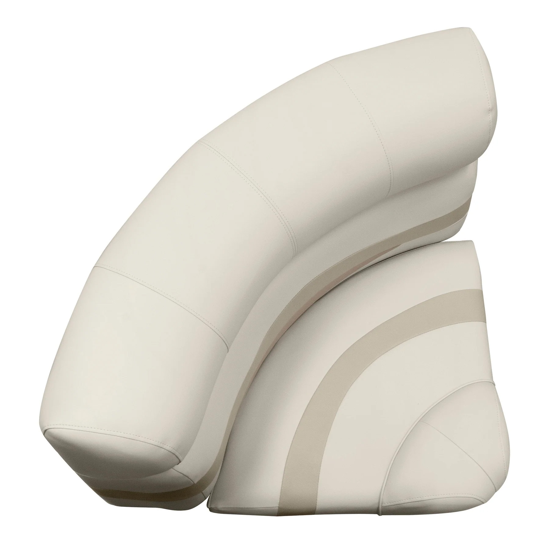 Wise Premier Pontoon 28" Radius Corner - Cushion & Base Set | Color — Stone • Mocha Java • Khaki - Image 5