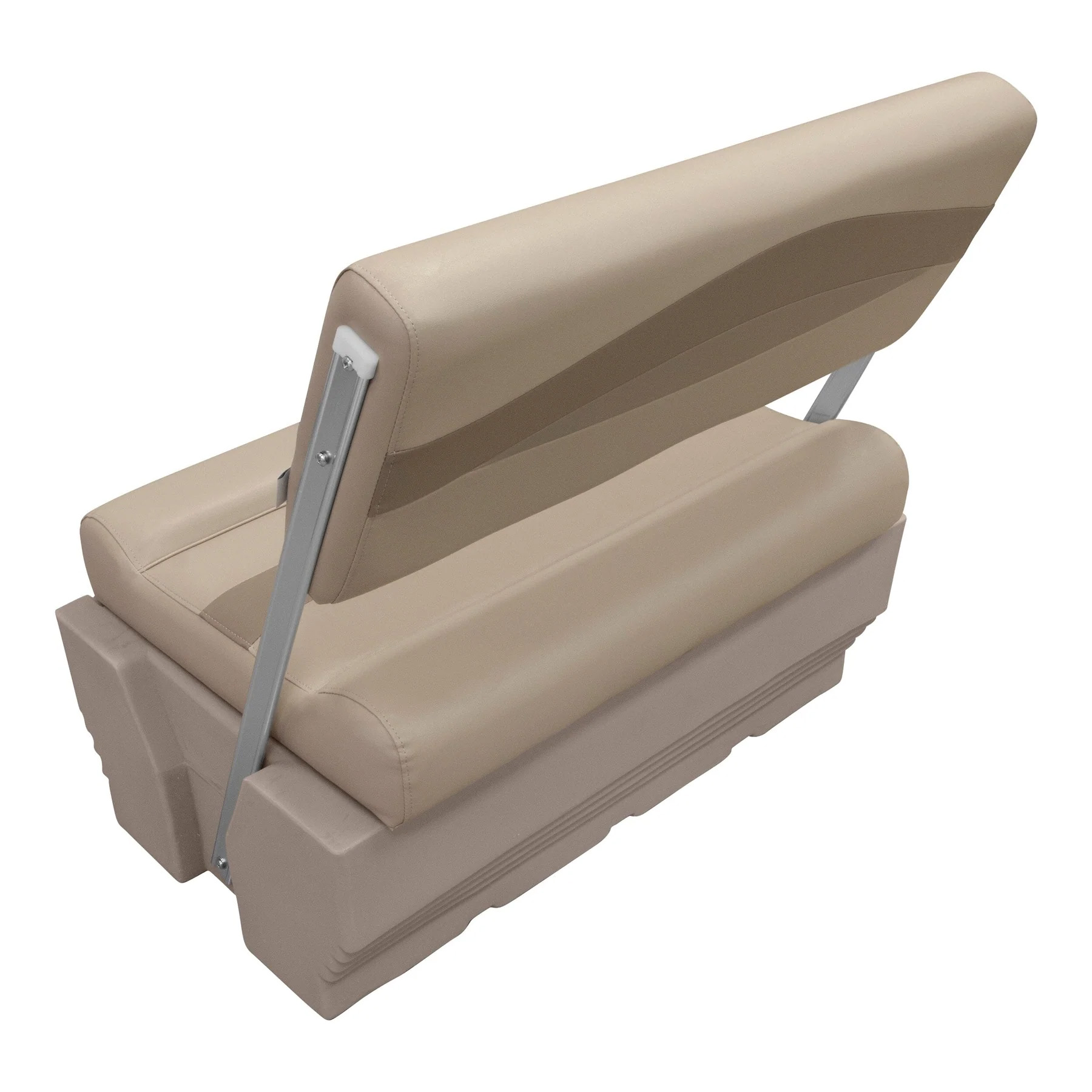 Wise Premier Pontoon Flip Flop Seat - Cushion & Base Set | Color — Mocha Java • Mushroom • Café - Image 4
