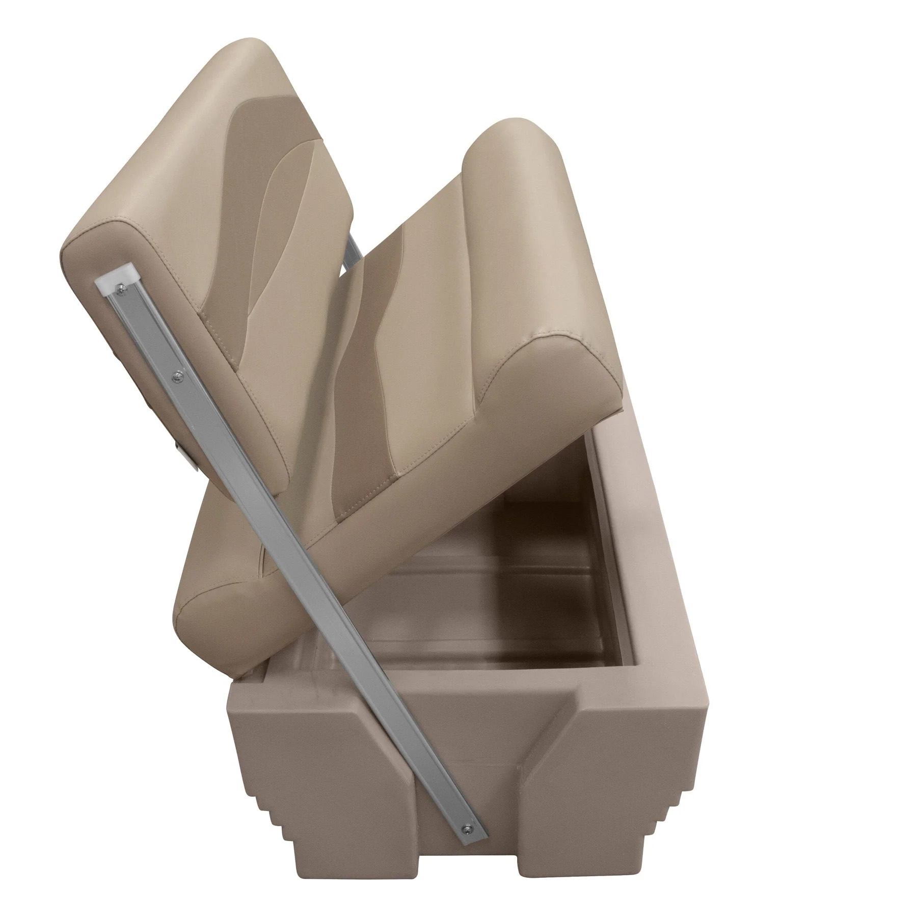 Wise Premier Pontoon Flip Flop Seat - Cushion & Base Set | Color — Mocha Java • Mushroom • Café - Image 6