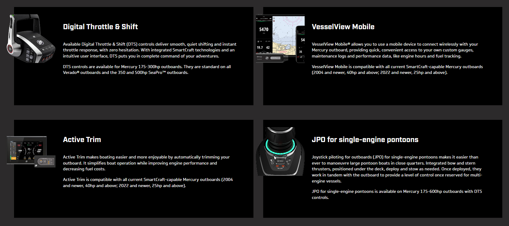 Mercury 200XL FourStroke® DTS Cold Fusion Bow Boat Owners warehouse