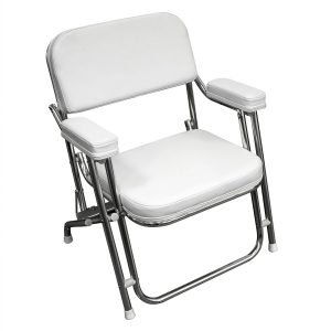 Wise 3316 Boaters Value Folding Deck Chair WHITE