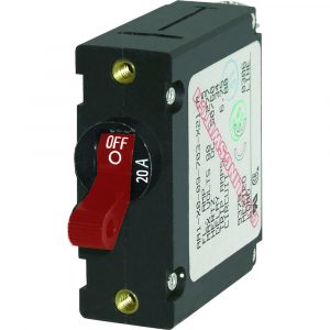Blue Sea 20Amp Red Circuit Breaker 7213-BSS  Red